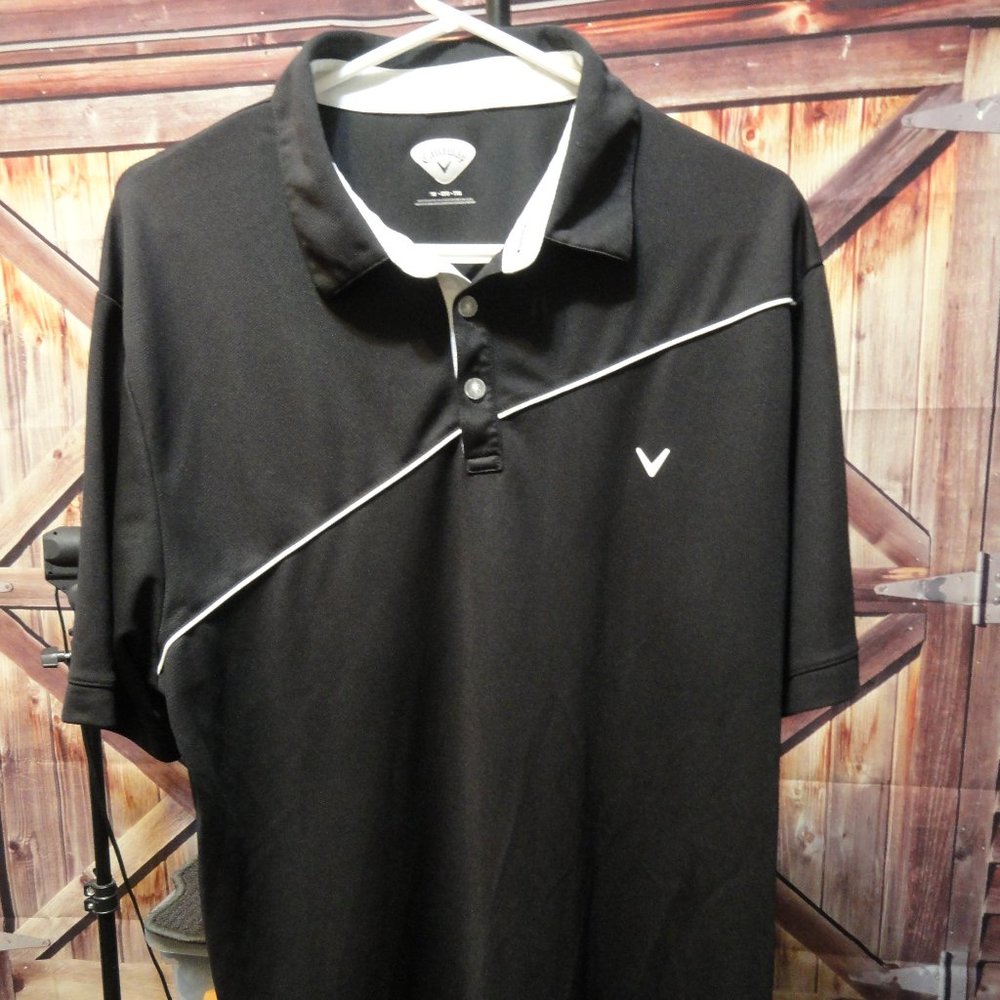 Callaway Button up Polo Golfing shirt~EUC~